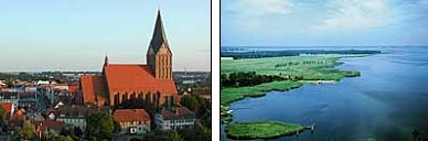 Blick über den Barther Bodden zur Halbinsel Zingst